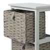 Bathroom Storage Unit 3 Basket Grey Tall Slim Cabinet Habitat Tongue Groove 80.5cm