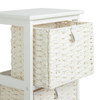 Bathroom Storage Unit 3 Basket White Tall Slim Cabinet Tongue Groove