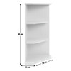 Bathroom Corner Shelves 3 Tier Wall Mounted White Storage Habitat 60x26cm MDF
