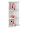 Bathroom Corner Shelves 3 Tier Wall Mounted White Storage Habitat 60x26cm MDF
