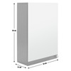 Bathroom Cabinet Mirrored Wall Mounted Storage Shelf Habitat Prime 50x34cm MDF