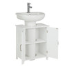 Under Sink Cabinet Bathroom Storage White 2 Door Cupboard Habitat 60x51.5cm MDF