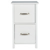 Bathroom Drawer Unit 2 Drawer White Storage Cabinet Habitat 56x34x28cm MDF