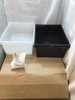 Bathroom Storage Unit 4 Drawer Slim Black White Wheeled Cabinet Organiser Habitat