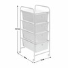 Bathroom Storage Unit 4 Drawer Slim Black White Wheeled Cabinet Organiser Habitat