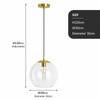 Pendant Ceiling Light Glass Shade E27 Hanging Lamp Habitat Coleman Clear 30cm