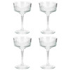 Champagne Coupe Glasses Set of 4 260ml Cocktail Prosecco Art Deco Habitat Glass