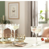 Champagne Coupe Glasses Set of 4 260ml Cocktail Prosecco Art Deco Habitat Glass