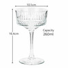 Champagne Coupe Glasses Set of 4 260ml Cocktail Prosecco Art Deco Habitat Glass