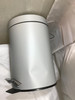 Bathroom Bin 3L Pedal Soft Close Matt Grey Metal Step Waste Bin Removable Liner