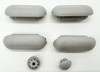 Toilet Seat Buffers Bumpers Replacement Noise Dampening Grey Plastic 6 Pack WC