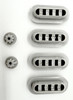 Toilet Seat Buffers Bumpers Replacement Noise Dampening Grey Plastic 6 Pack WC