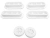 Toilet Seat Buffers Bumpers Replacement White Plastic 6 Pack Noise Reducing WC
