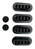 Toilet Seat Buffers Bumpers Replacement Noise Dampening Black Plastic 6 Pack WC