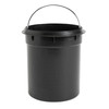 Bathroom Bin 3L Pedal Soft Close Black Metal Waste Bin Habitat Removable Liner