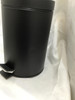 Bathroom Bin 3L Pedal Soft Close Black Metal Waste Bin Habitat Removable Liner