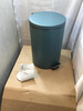 Pedal Bin 12L Teal Soft Close Steel Bathroom Kitchen Waste Bin Habitat Removable