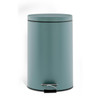 Pedal Bin 12L Teal Soft Close Steel Bathroom Kitchen Waste Bin Habitat Removable