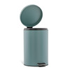Pedal Bin 12L Teal Soft Close Steel Bathroom Kitchen Waste Bin Habitat Removable