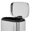 Bathroom Bin 5L Pedal Rectangular Chrome Stainless Steel Slim Waste Bin Dented