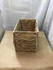Wicker Storage Basket 27x21x18cm Natural Woven Bathroom Bedroom Organiser