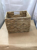 Wicker Storage Basket 27x21x18cm Natural Woven Bathroom Bedroom Organiser