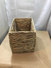 Wicker Storage Basket 27x21x18cm Natural Woven Bathroom Bedroom Organiser