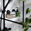 Shower Caddy Suction Cup Black Wire Basket No Drill Bathroom Storage Habitat