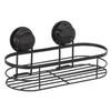 Shower Caddy Suction Cup Black Wire Basket No Drill Bathroom Storage Habitat