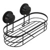 Shower Caddy Suction Cup Black Wire Basket No Drill Bathroom Storage Habitat