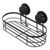 Shower Caddy Suction Cup Black Wire Basket No Drill Bathroom Storage Habitat