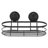 Shower Caddy Suction Cup Black Wire Basket No Drill Bathroom Storage Habitat