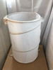 Laundry Basket 53L Pop Up White Foldable Hamper Storage Bin Habitat Essentials