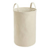 Laundry Bag 60L Cotton Cream Drawstring Foldable Hamper Habitat 52x34cm Storage