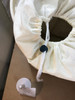 Laundry Bag 60L Cotton Cream Drawstring Foldable Hamper Habitat 52x34cm Storage
