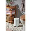 Bathroom Bin 3L Pedal Soft Close Matt White Metal Step Waste Bin Removable Liner