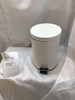Bathroom Bin 3L Pedal Soft Close Matt White Metal Step Waste Bin Habitat