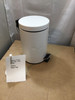 Bathroom Bin 3L Pedal Soft Close Matt White Metal Step Waste Bin Habitat