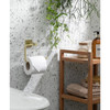 Toilet Roll Holder Wall Mounted Brushed Gold Metal Bathroom Habitat 16.5cm
