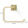 Toilet Roll Holder Wall Mounted Brushed Gold Metal Bathroom Habitat 16.5cm