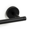 Towel Rail Wall Mounted Matt Black 50cm Metal Bathroom Towel Bar Habitat