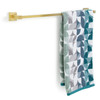 Towel Rail Wall Mounted Brushed Gold 62cm Metal Bathroom Towel Bar Habitat