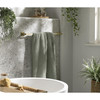 Towel Rail Wall Mounted Brushed Gold 62cm Metal Bathroom Towel Bar Habitat