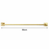 Towel Rail Wall Mounted Brushed Gold 62cm Metal Bathroom Towel Bar Habitat