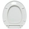 Toilet Seat White Soft Close Antibacterial Quick Release Top Fix Habitat Adjustable