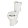 Wooden Toilet Seat White Soft Slow Close Solid Wood Adjustable Habitat Antibacterial