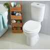 Wooden Toilet Seat White Soft Slow Close Solid Wood Adjustable Habitat Antibacterial