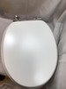 Wooden Toilet Seat White Soft Slow Close Solid Wood Adjustable Habitat Antibacterial