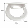 Family Toilet Seat White Soft Close Quick Release Top Fix Adjustable Habitat