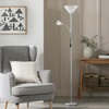 Floor Lamp Silver Father Child Uplighter Adjustable Reading Light Habitat 178cm